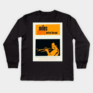 Miles Davis - Minimal Tribute to 'Birth of the Cool' Kids Long Sleeve T-Shirt